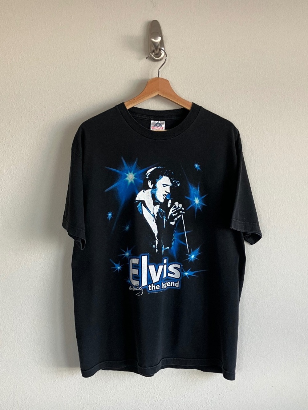 Elvis Presley The Legend Alstyle Black Tee Size Large